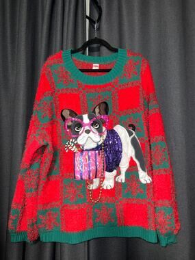 Ugly Christmas Sweater Xmas Size 2X Dog